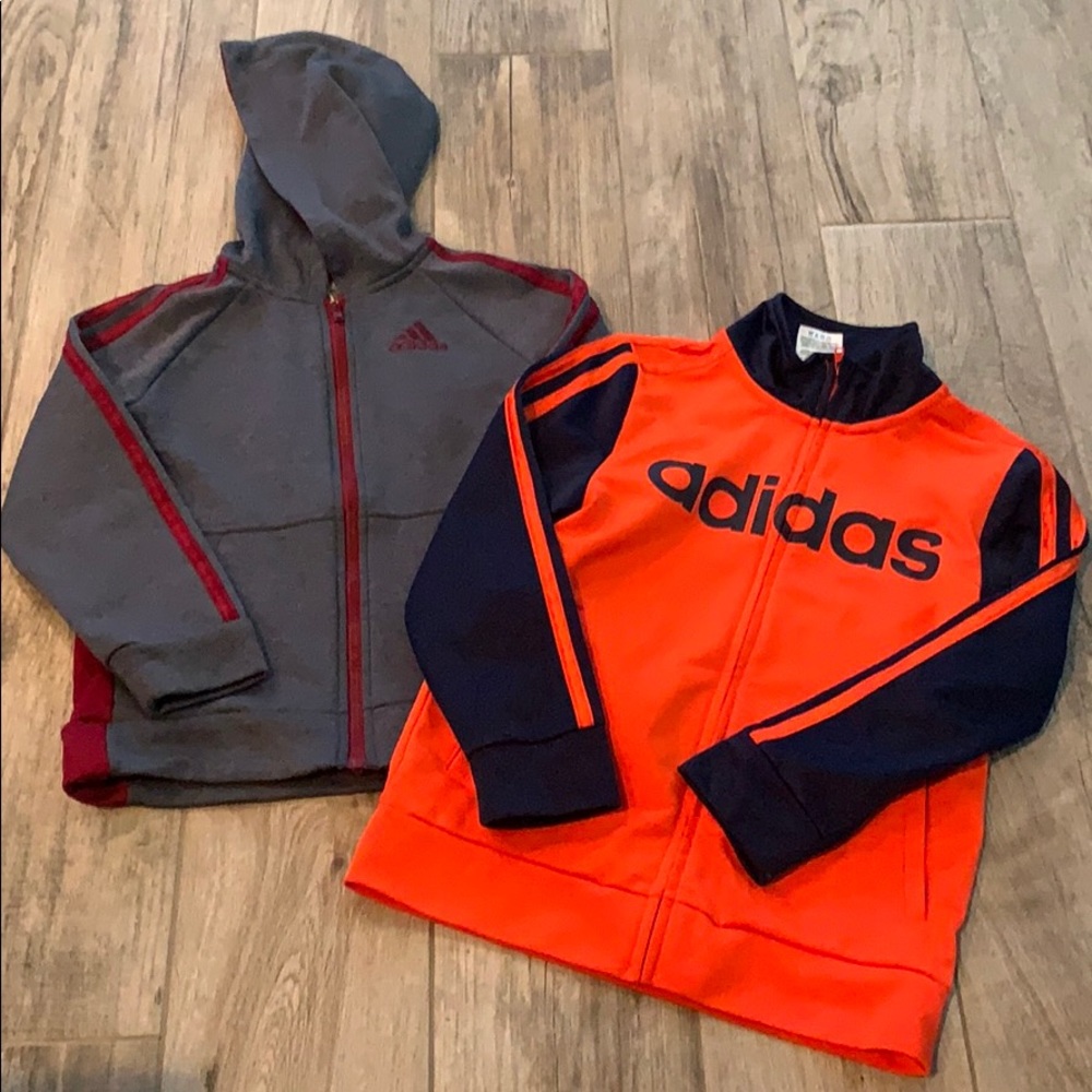 EUC Bundle of 2 adidas track jackets, sz 7